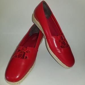 Valley lance red slip ons